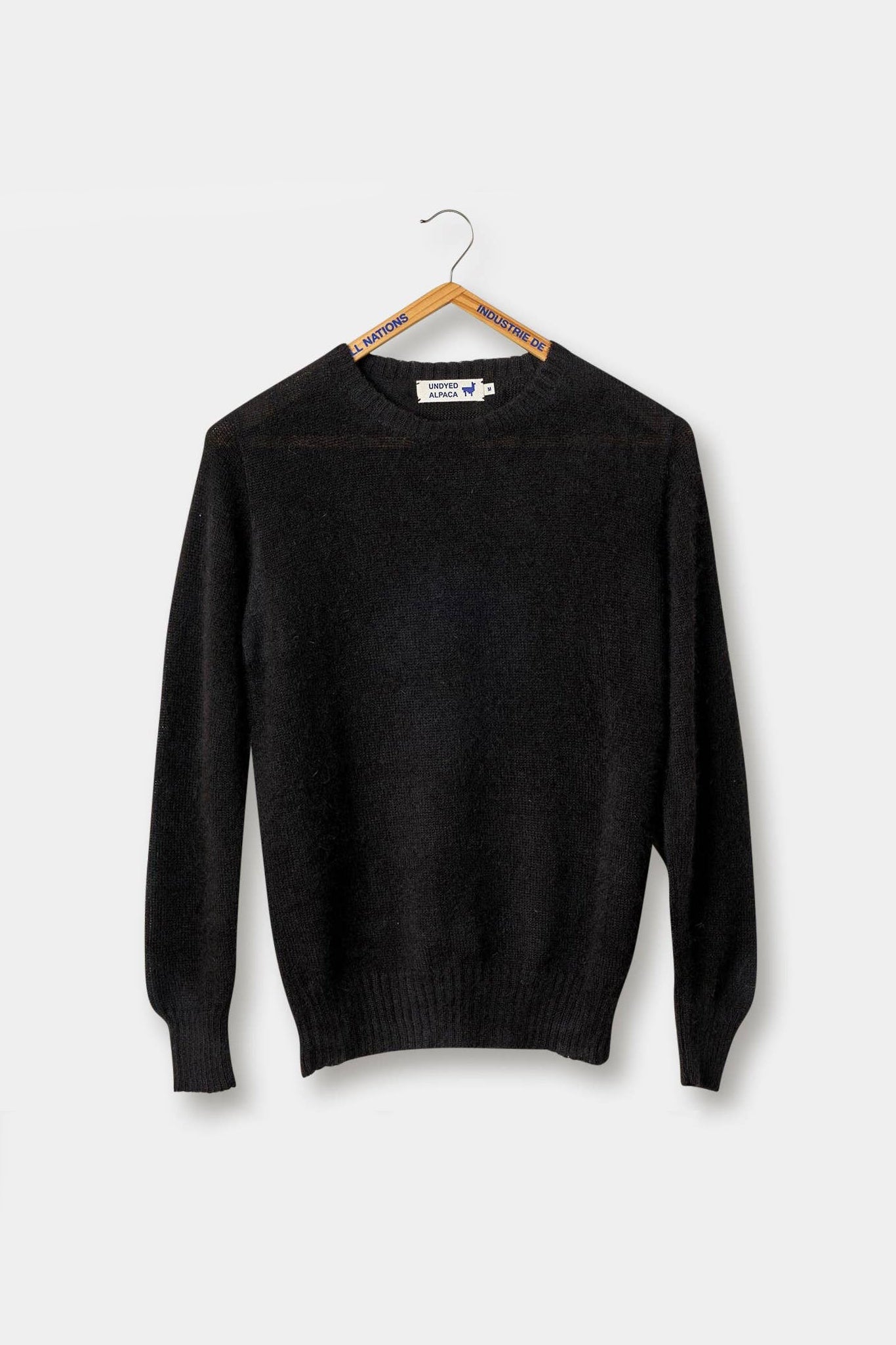 Alpaca Crewneck Sweater in Black