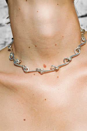 Wave Necklace in Sterling Silver by Sapir Bachar