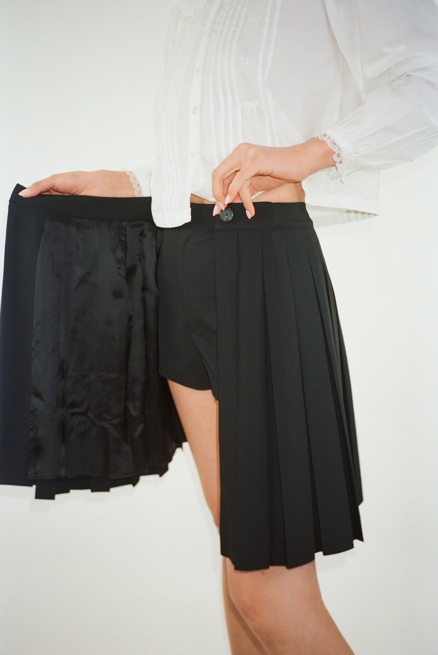 Astra Skort in Black by Sandy Liang http://www.shoprecital.com