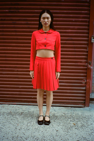 Astra Skort in Red by Sandy Liang