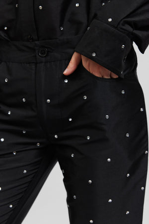 Lawyer Pant in Black Rhinestone by Batsheva http://www.shoprecital.com