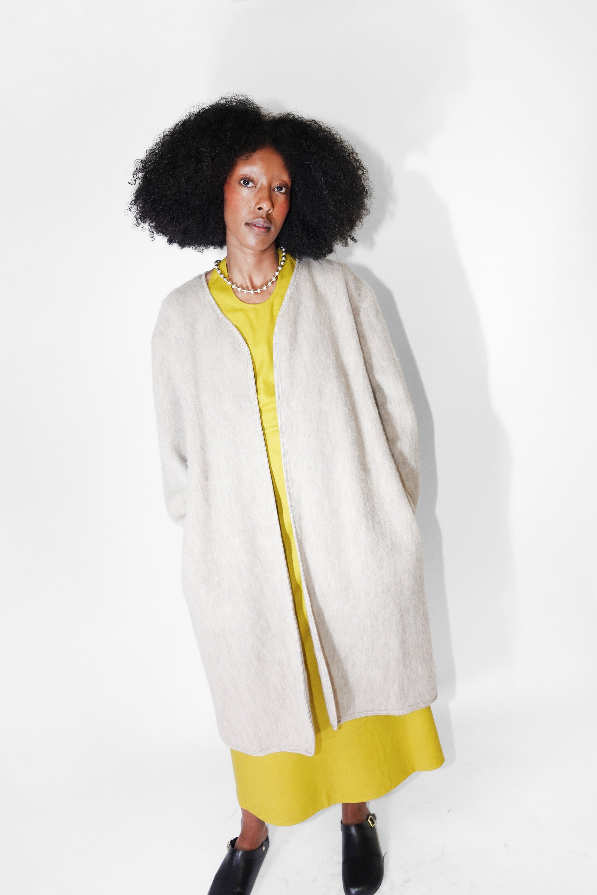 Capas Coat in Sahara Brushed Wool by Baserange