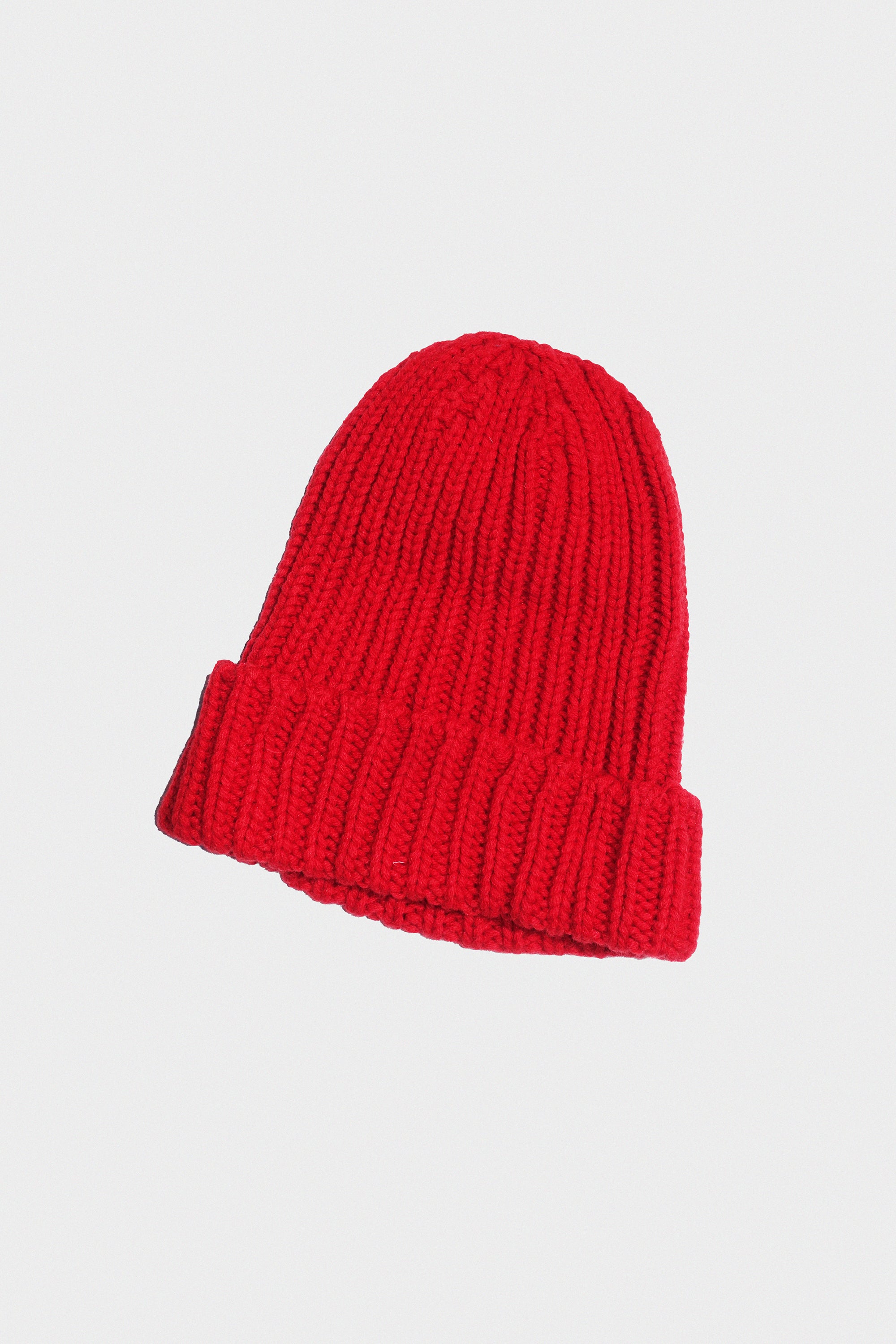 Mea Beanie in Red Recycled Wool by Baserange