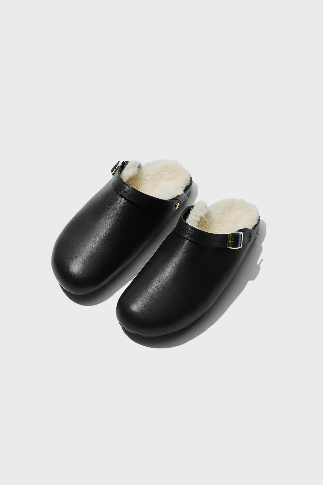 Shearling Clog in Kohl by Beatrice Valenzuela