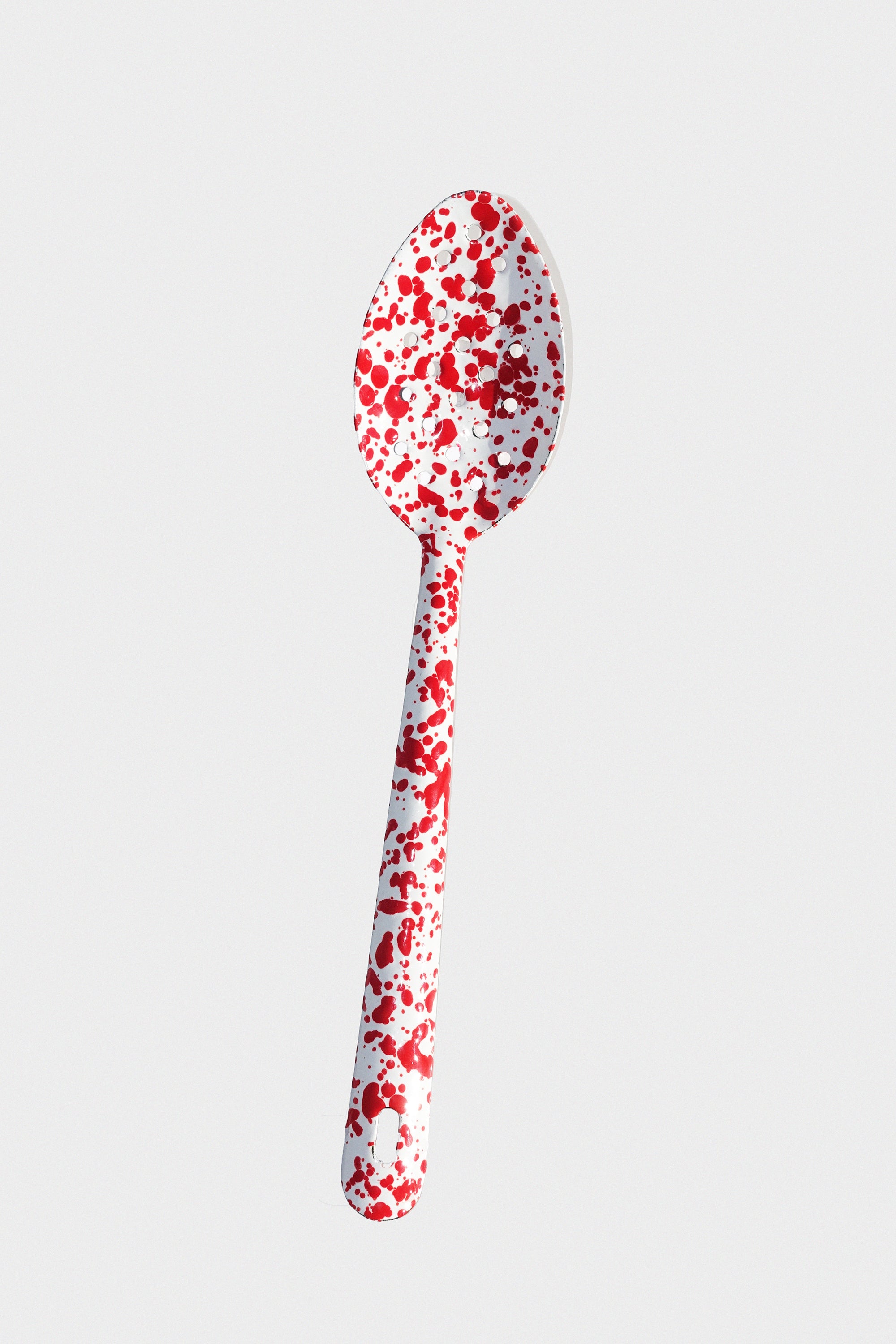 Large Slotted Spoon in Red Splatter BY CROW CANYON HOME