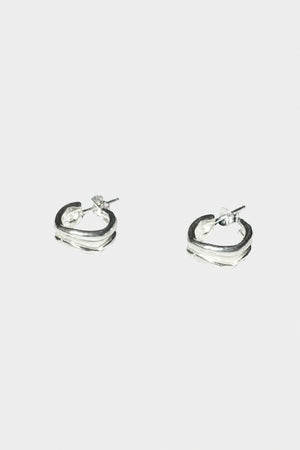 Fluvial Hoops in Sterling Silver by Oxbow