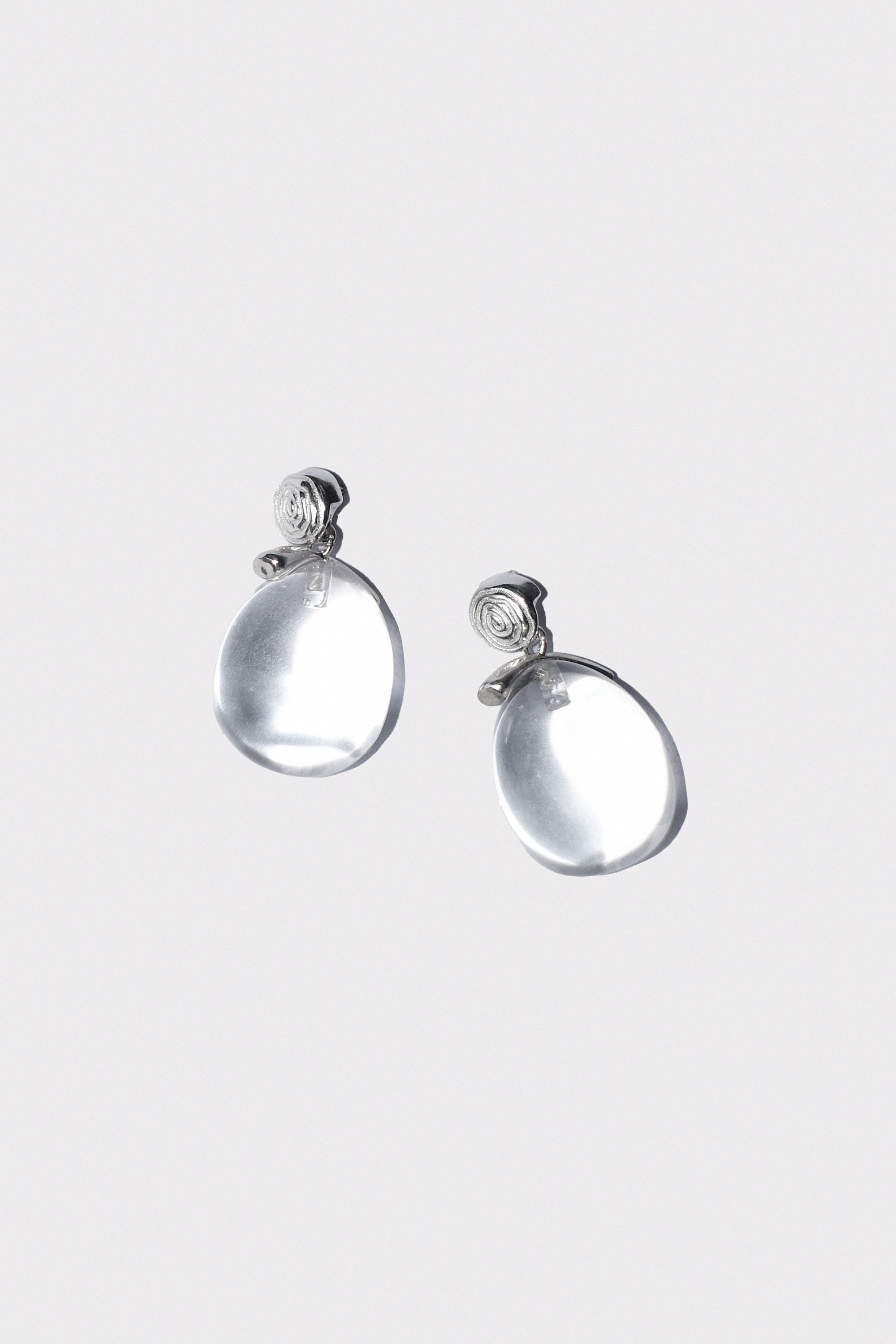 Clear Quartz Earrings in Sterling Silver by Sapir Bachar