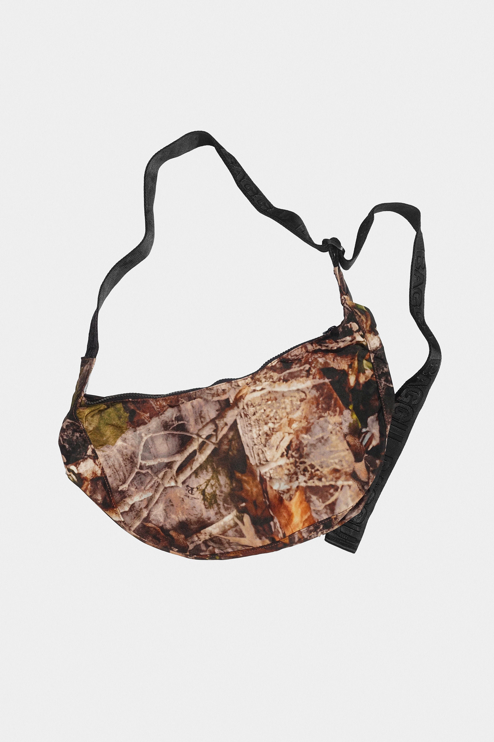 Medium Nylon Crescent Bag in Photo Forest