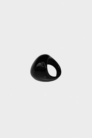 Murano Glass Ring in Onyx