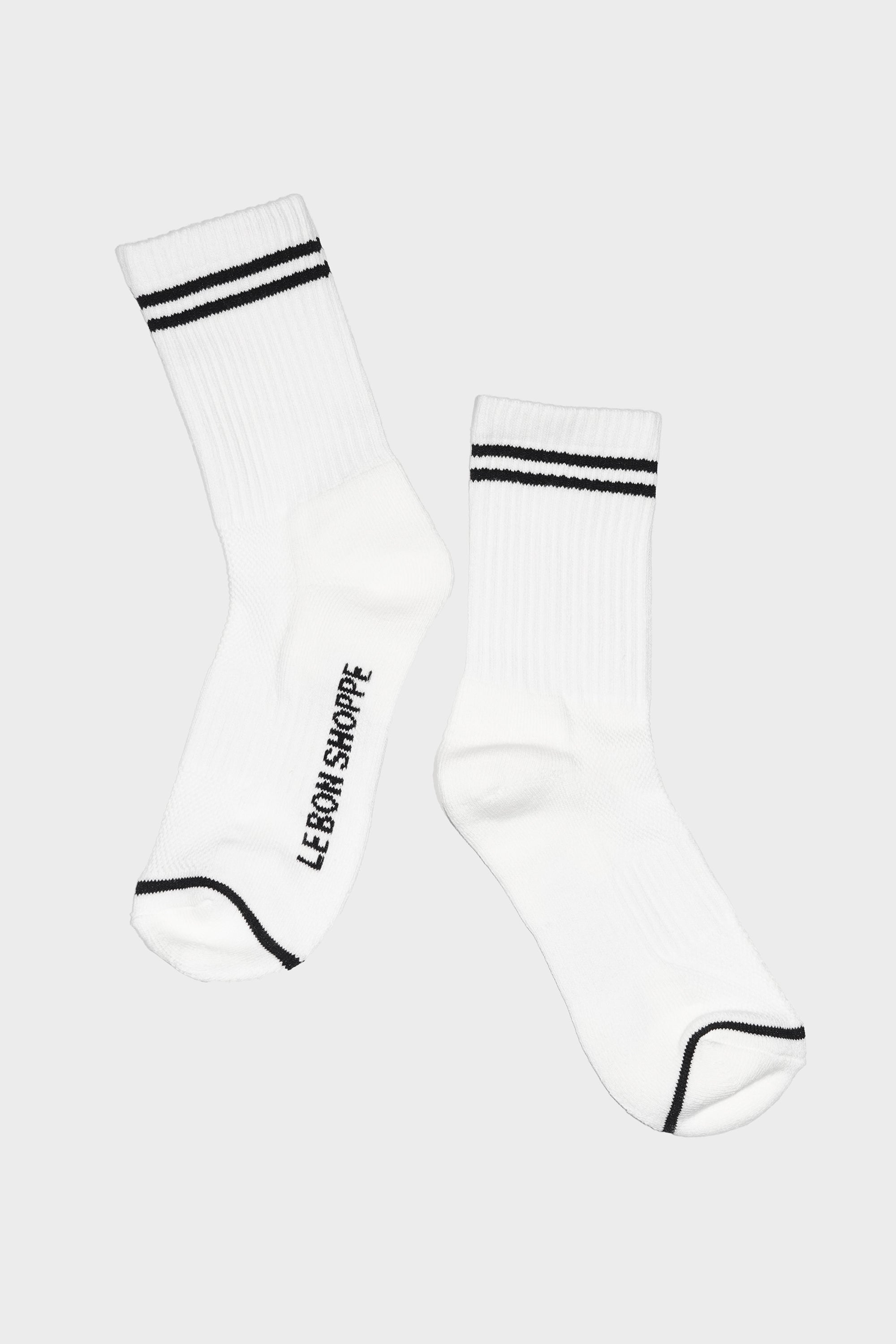 Boyfriend Socks in Classic White by Le Bon Shoppe