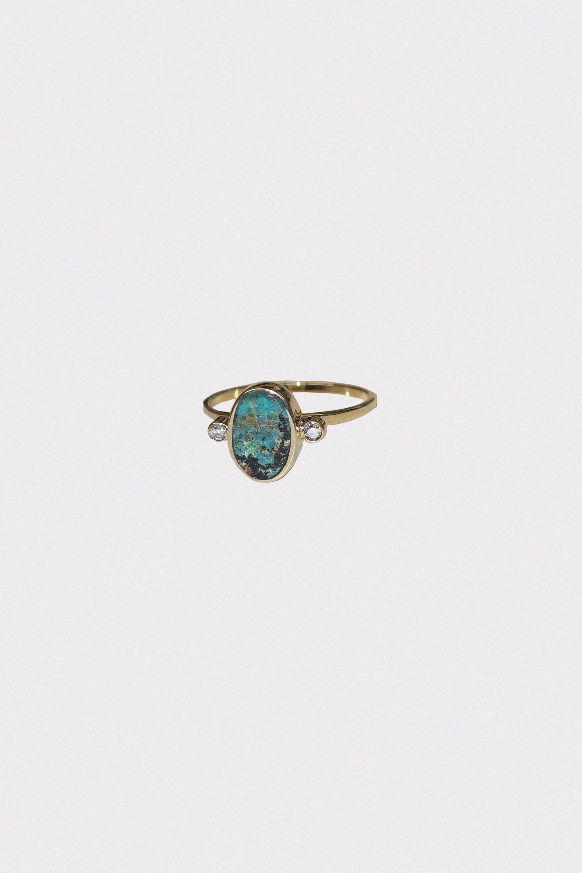 Vega Ring in 14k Yellow Gold & Shattuckite