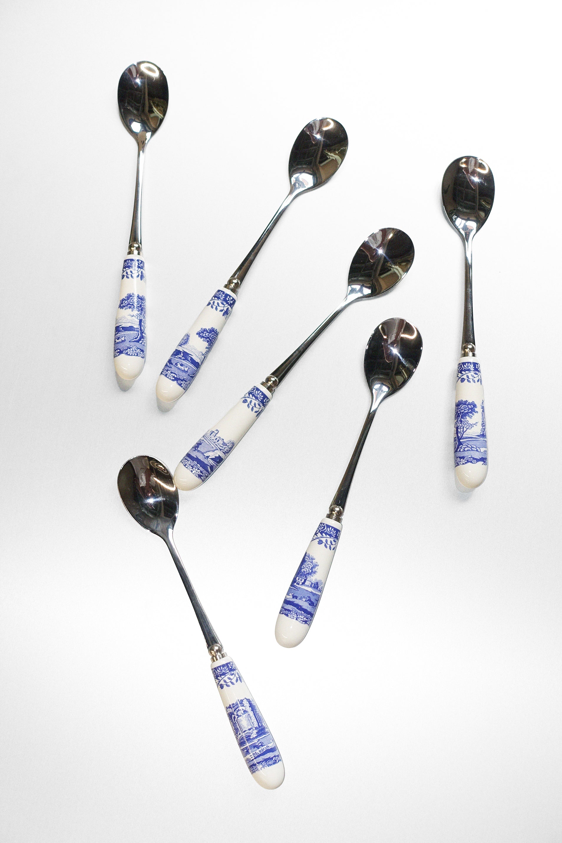 Blue Italian Teaspoons Set of 6