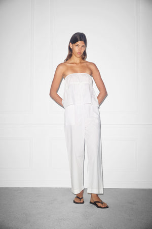 Ease Trouser in White by Deiji Studios