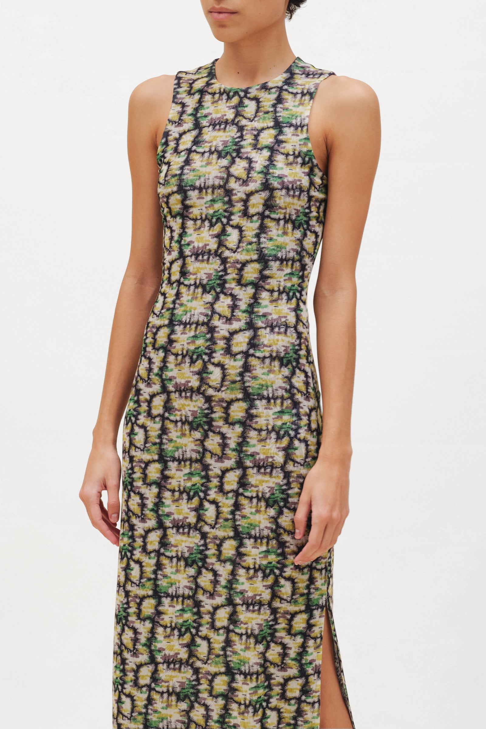 Duet Dress in Moss by Eckhaus Latta http://www.shoprecital.com