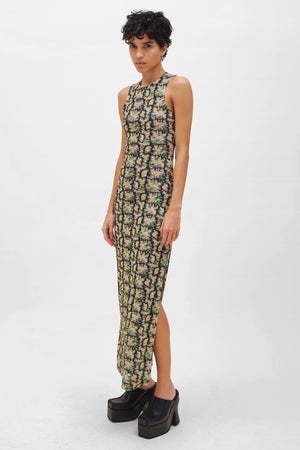 Duet Dress in Moss by Eckhaus Latta