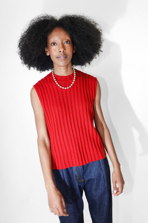 Keyboard Vest in Ruby by Eckhaus Latta