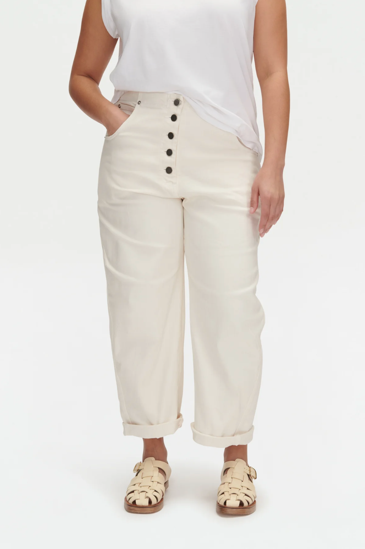 Elkin Pant in White by Rachel Comey