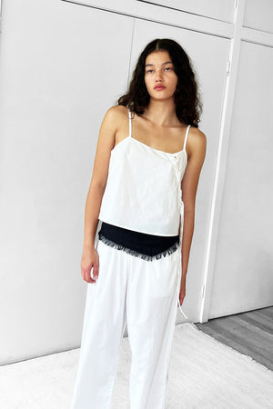 Eyelet Top in White by Deiji Studios