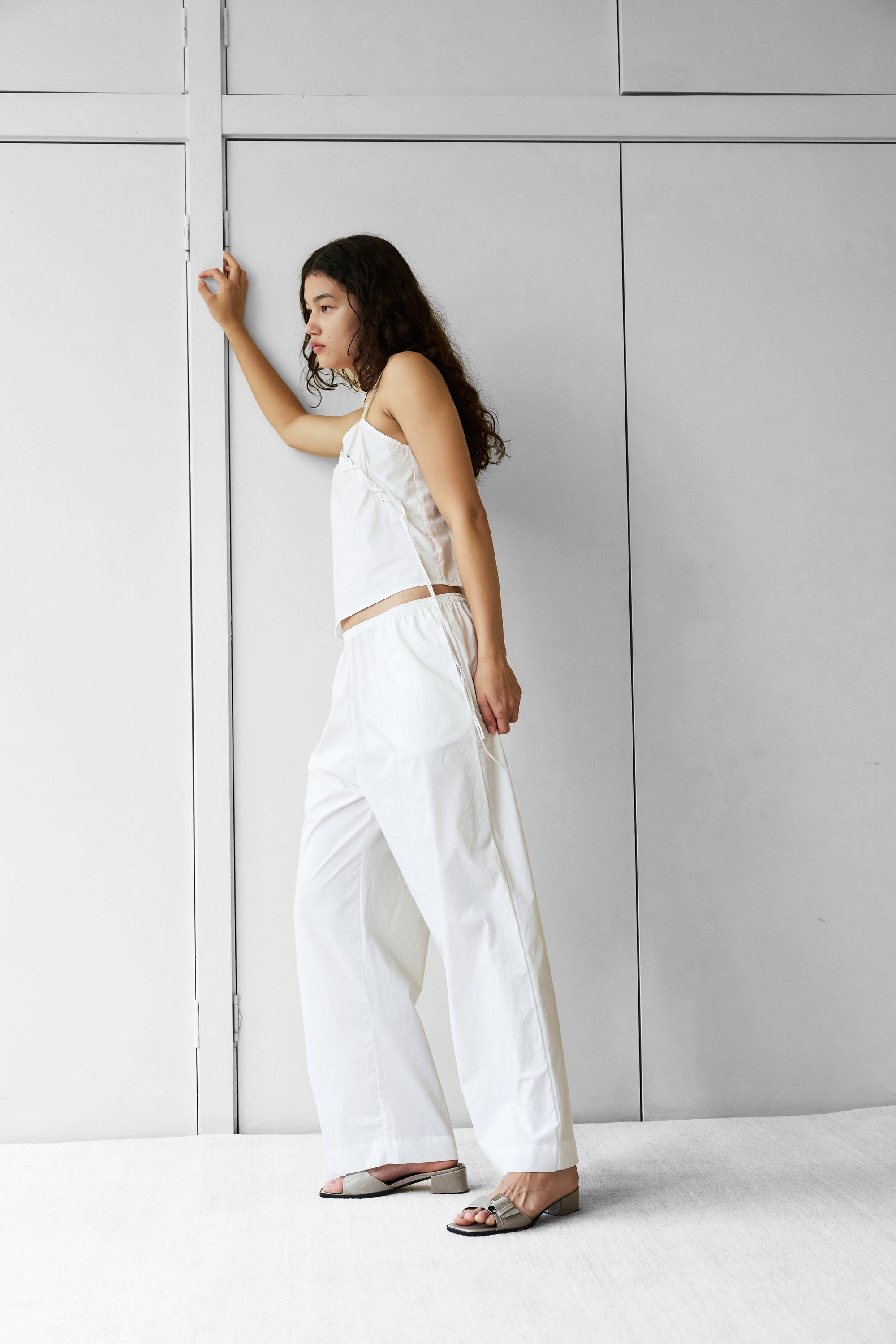 Eyelet Top in White by Deiji Studios