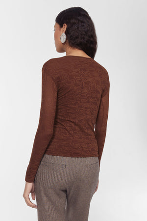 Henna Top in Dark Brown