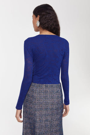 Henna Top in Ink Blue by Rodebjer