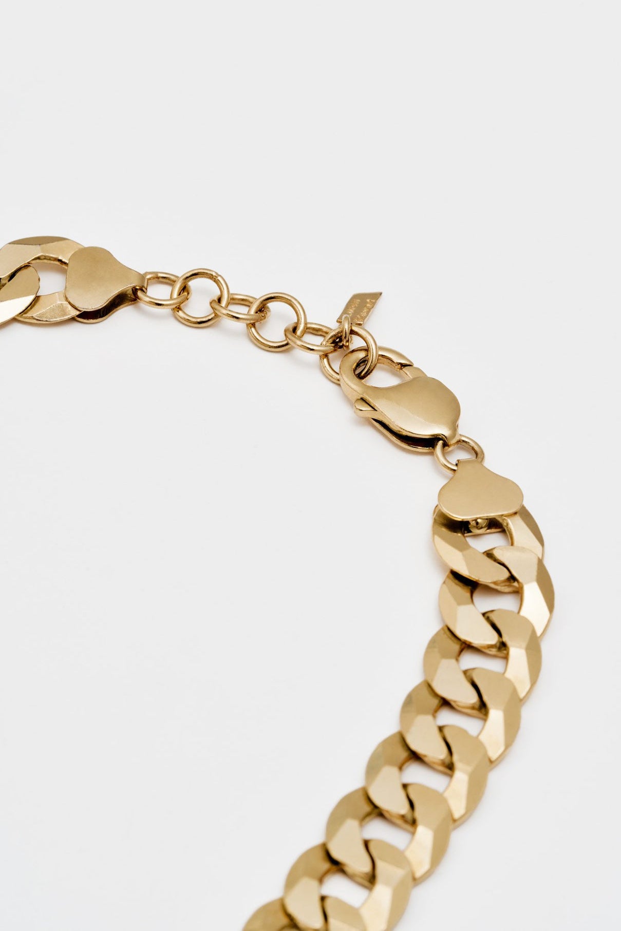 Flat Curb Chain in Gold by Loren Stewart