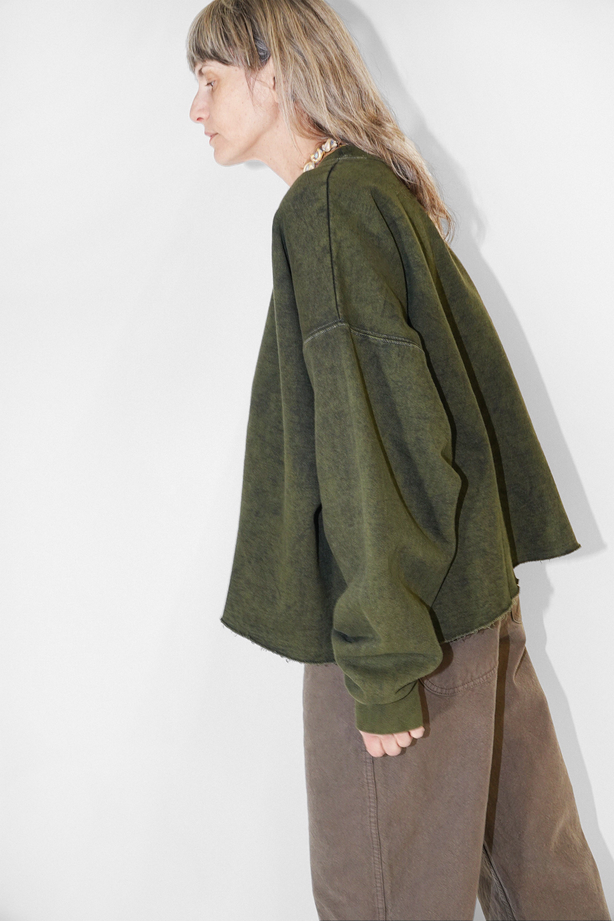 Fonder Sweatshirt in Acid Olive by Rachel Comey