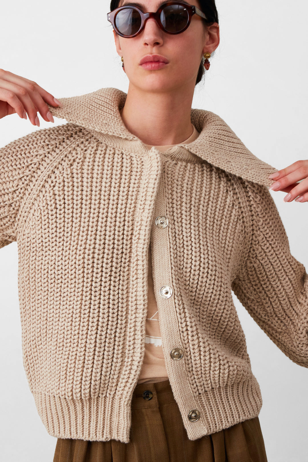 Freda Cardigan in Ecru by Caron Callahan