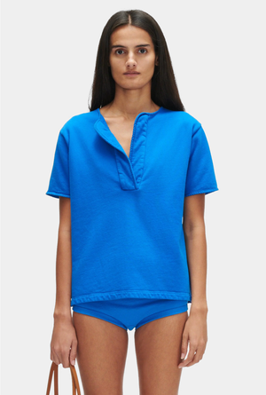 Henley Sweatshirt in Royal by Rachel Comey