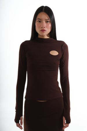 Bella Top in Dark Brown