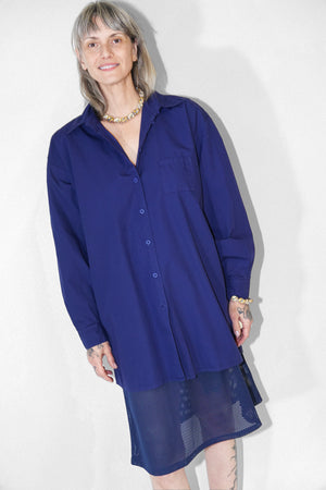 Painter Shirt in Bill Cunningham Blue by Jesse Kamm