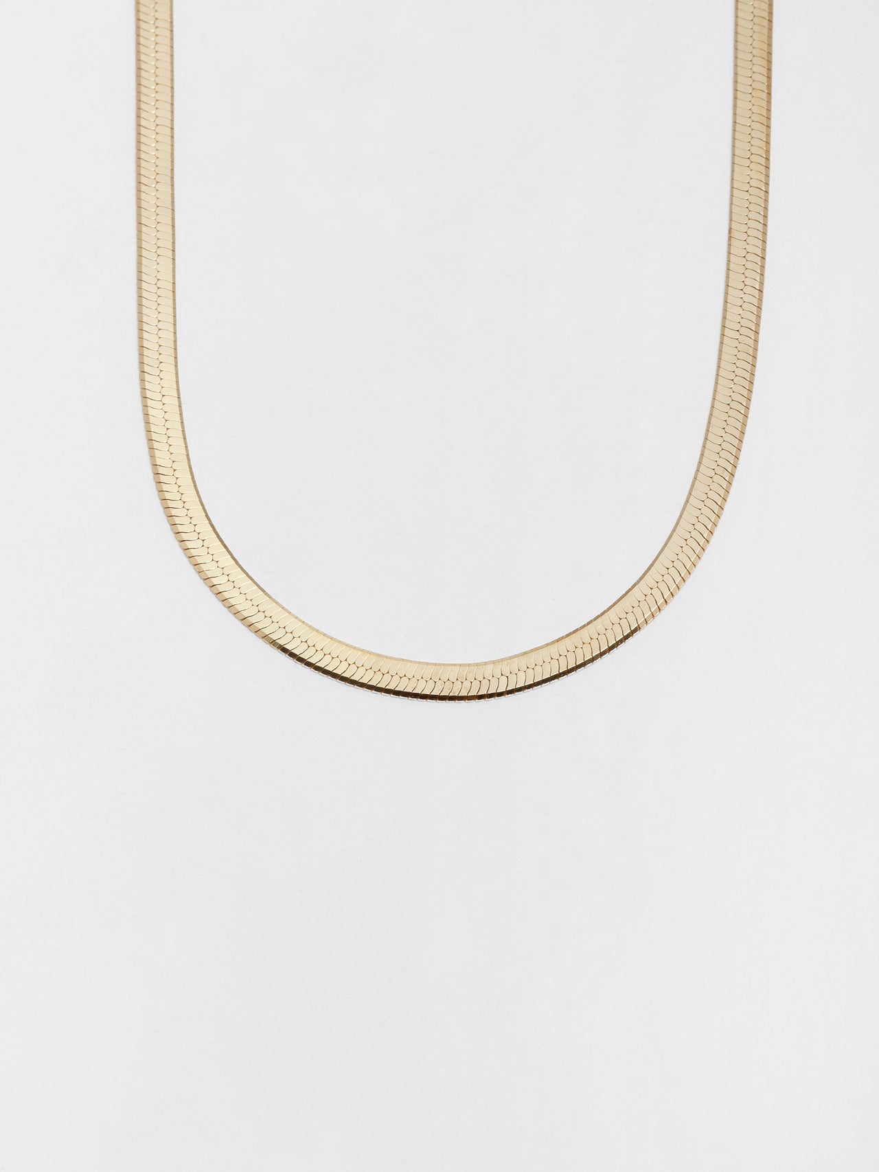 Herringbone Necklace in Gold