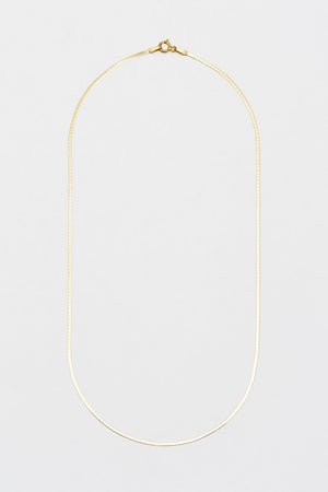 Demi Herringbone Necklace in 10k Yellow Gold