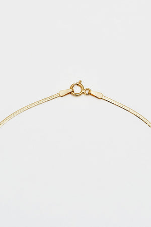 Demi Herringbone Necklace in 10k Yellow Gold