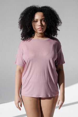 Loose Tee Shirt in Still Purple by Baserange