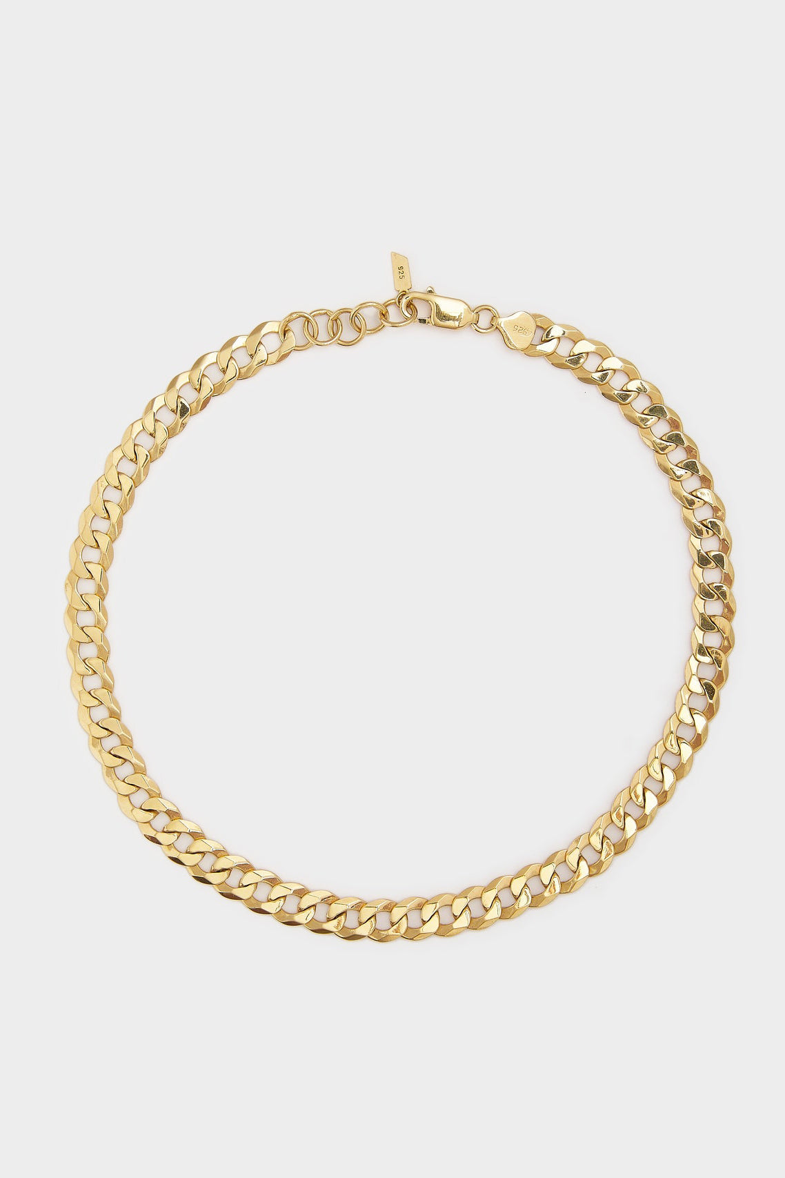 Flat Curb Chain in Gold by Loren Stewart