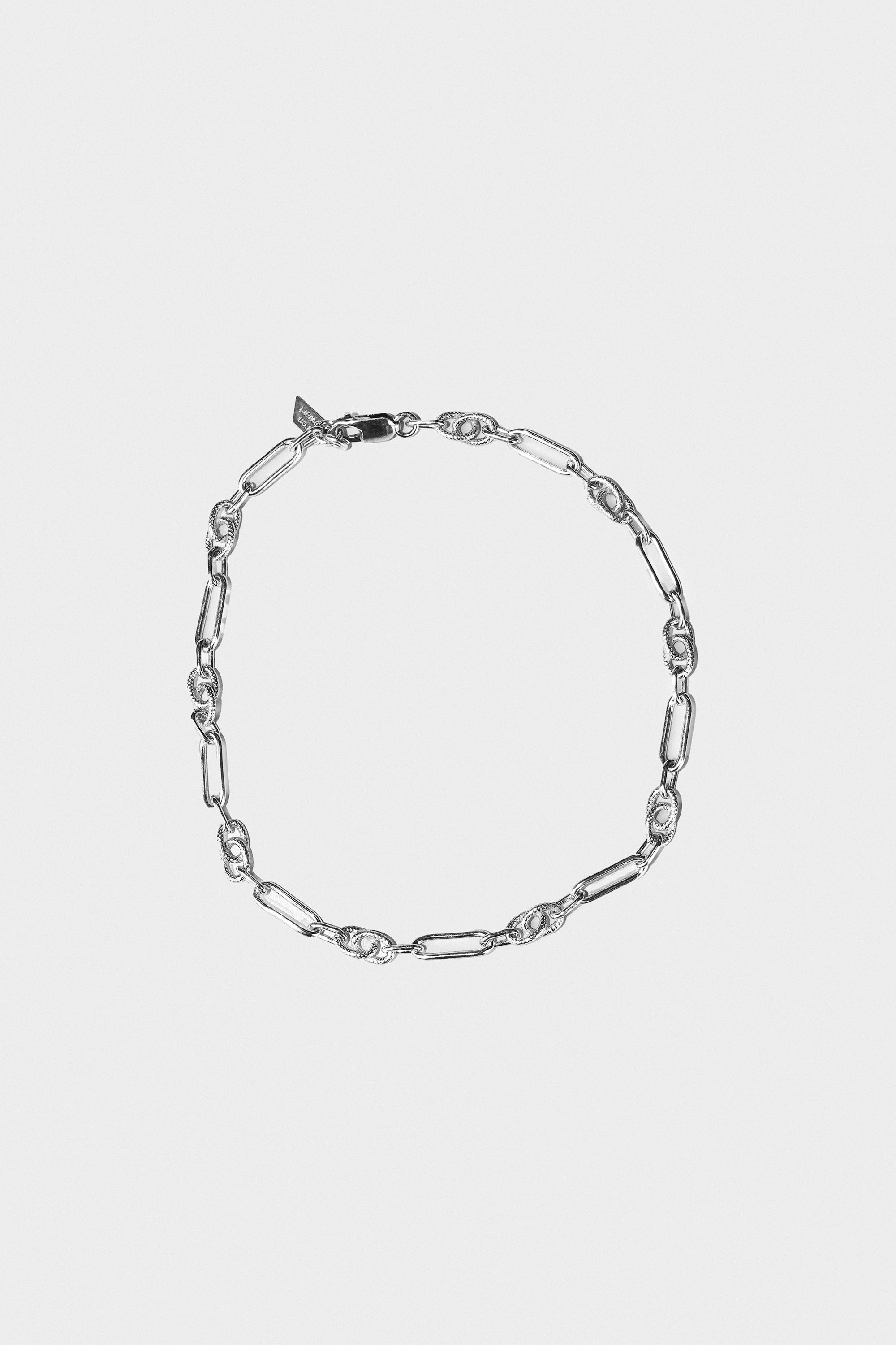 Motley Chain Anklet in Sterling Silver by Loren Stewart