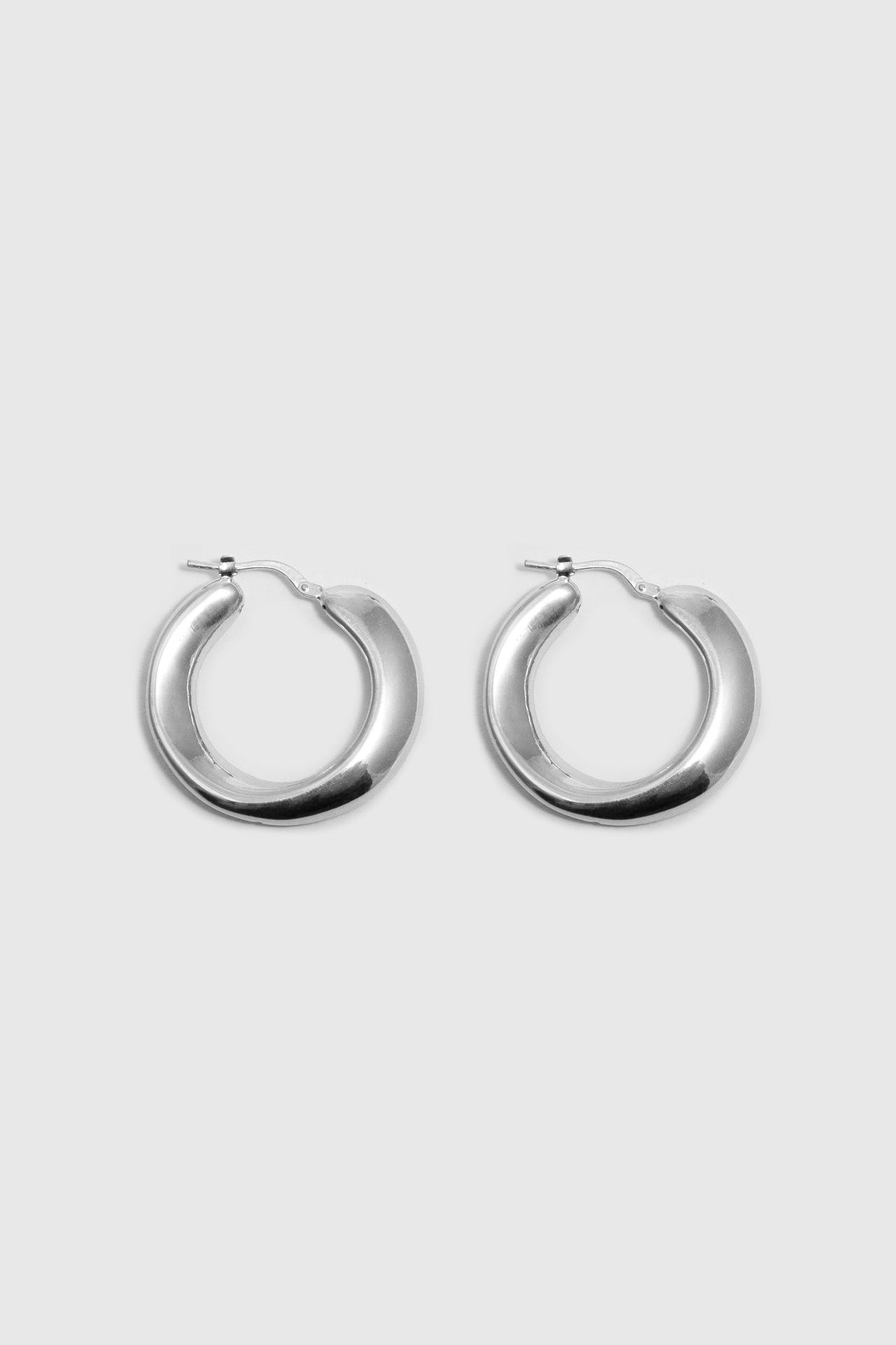 Pli Hoops in Sterling Silver by Loren Stewart