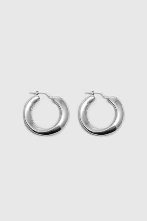 Pli Hoops in Sterling Silver by Loren Stewart