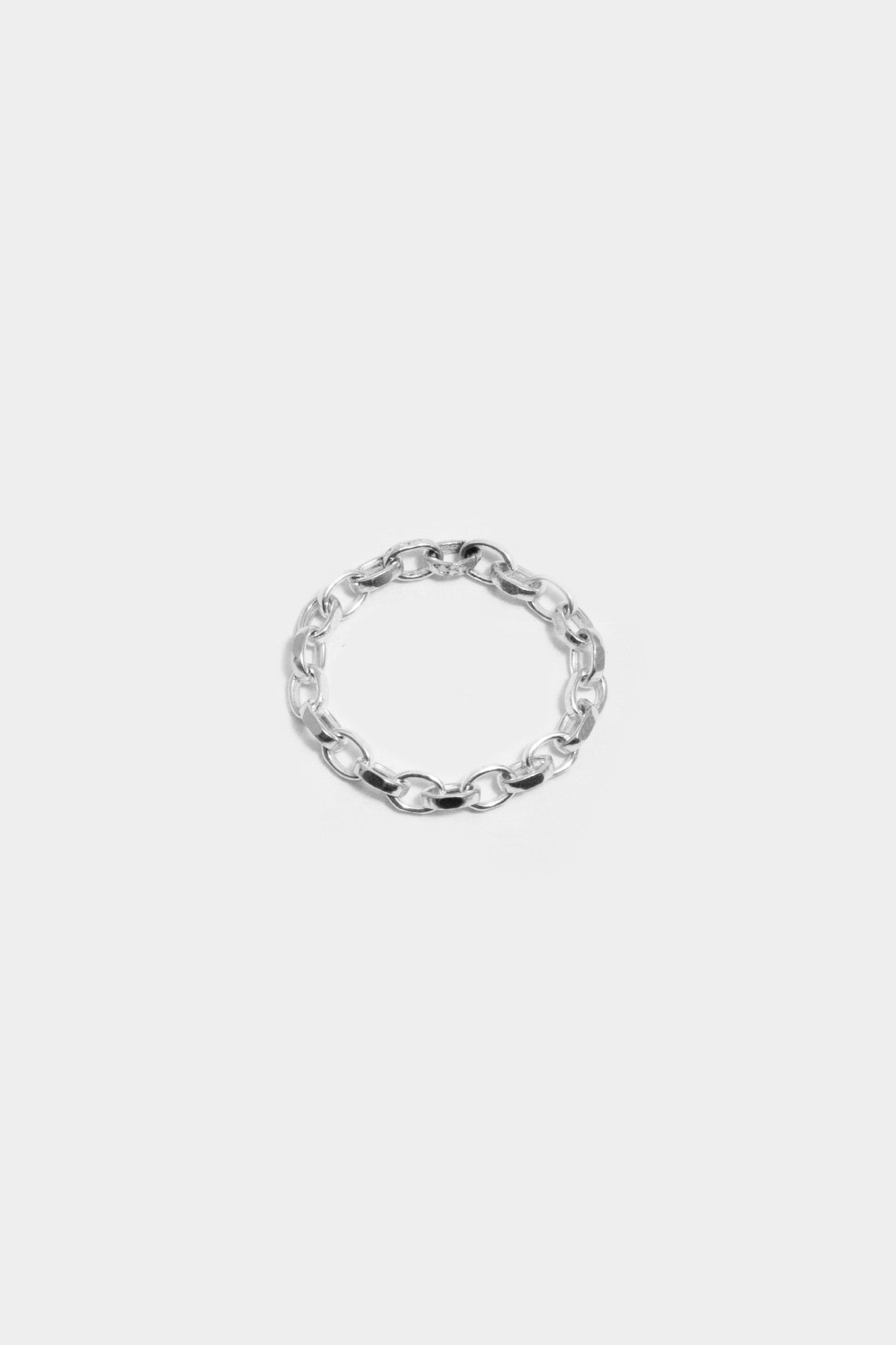 Rolo Chain Ring in Sterling Silver by Loren Stewart