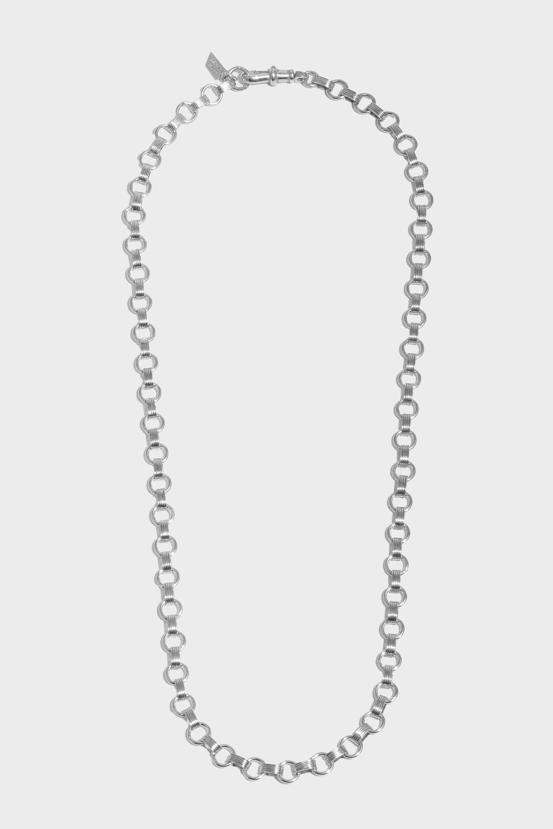 Texture Life Saver Chain Necklace in Sterling Silver by Loren Stewart