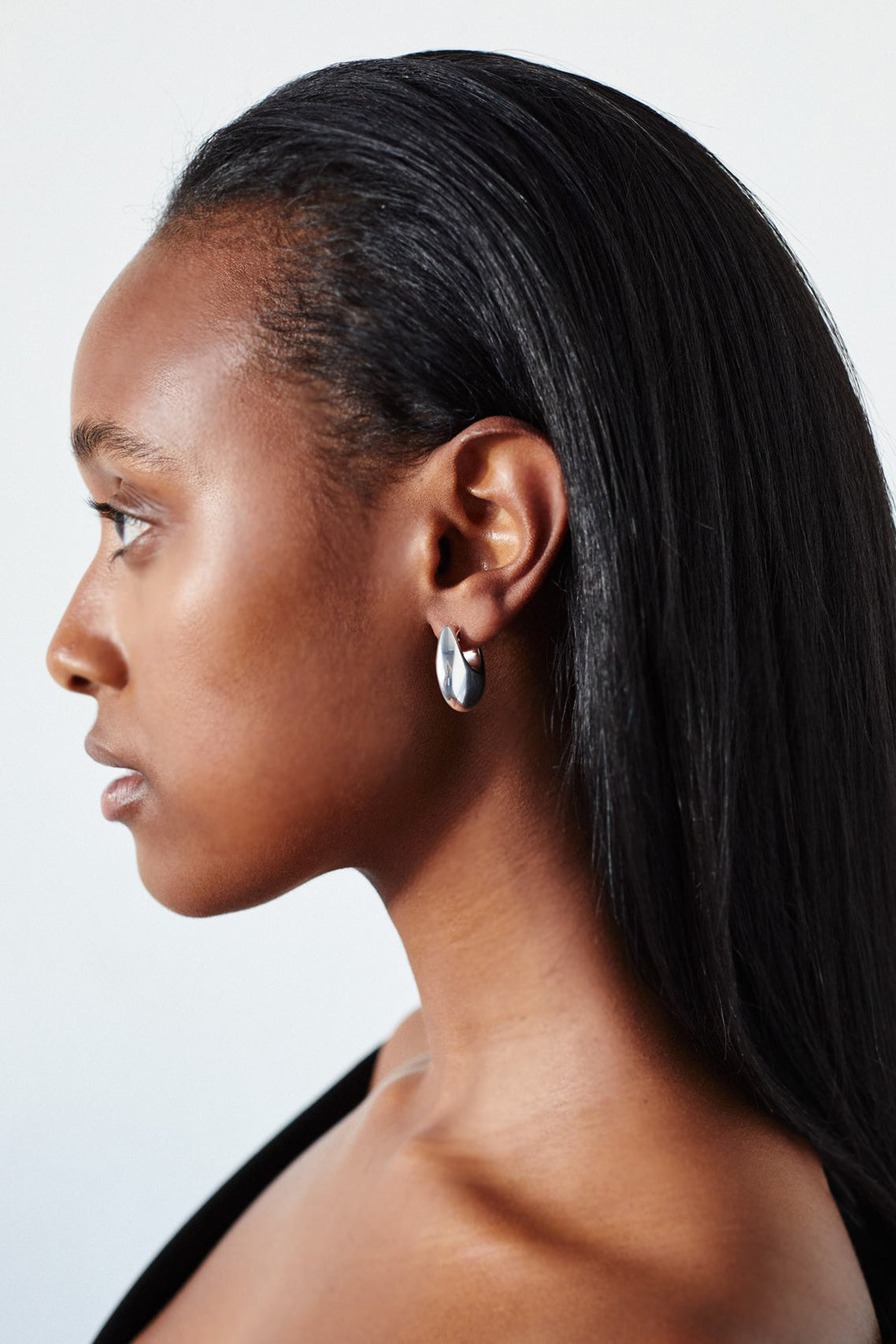 XL Hammock Hoops in Sterling Silver by Loren Stewart