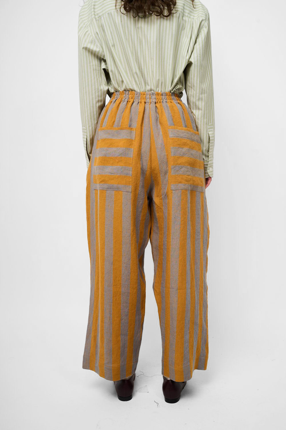 Luna Trouser in Bronze & Jeans by Cawley http://www.shoprecital.com