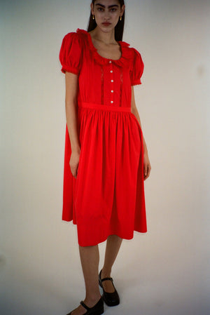 Middy Dress in Red by Sandy Liang