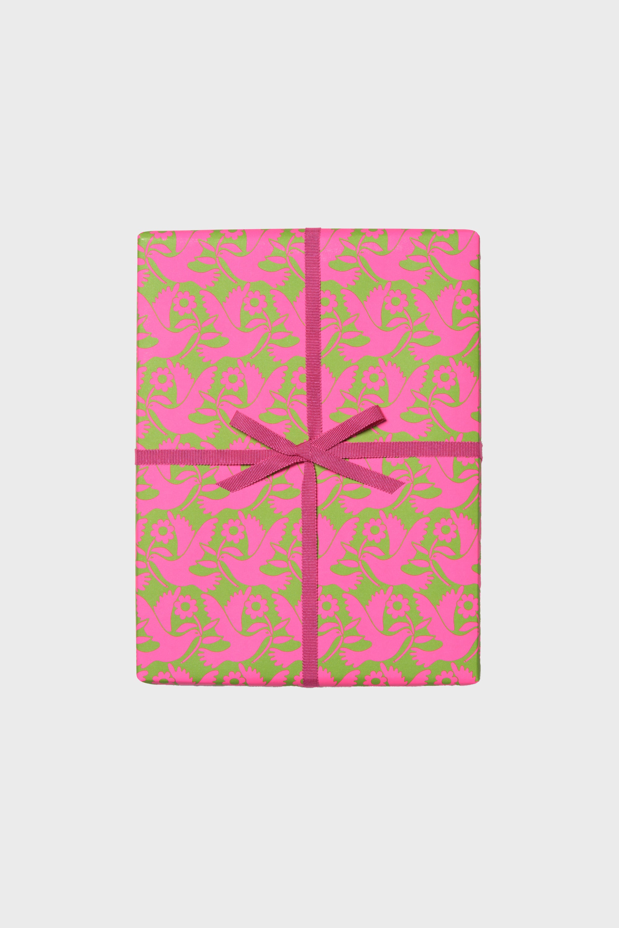 Neon Doves Wrapping Paper by Red Cap Cards