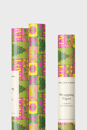 Peace, Love, Joy Wrapping Paper by Red Cap Cards