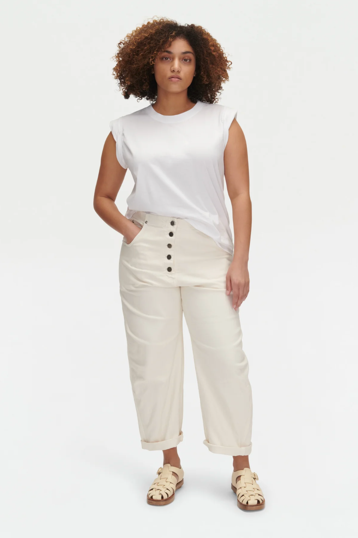 Elkin Pant in White by Rachel Comey