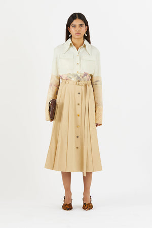 Noor Skirt in Tan by Rejina Pyo