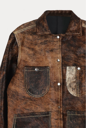 Rachel Comey minelli jacket in brown calf hair