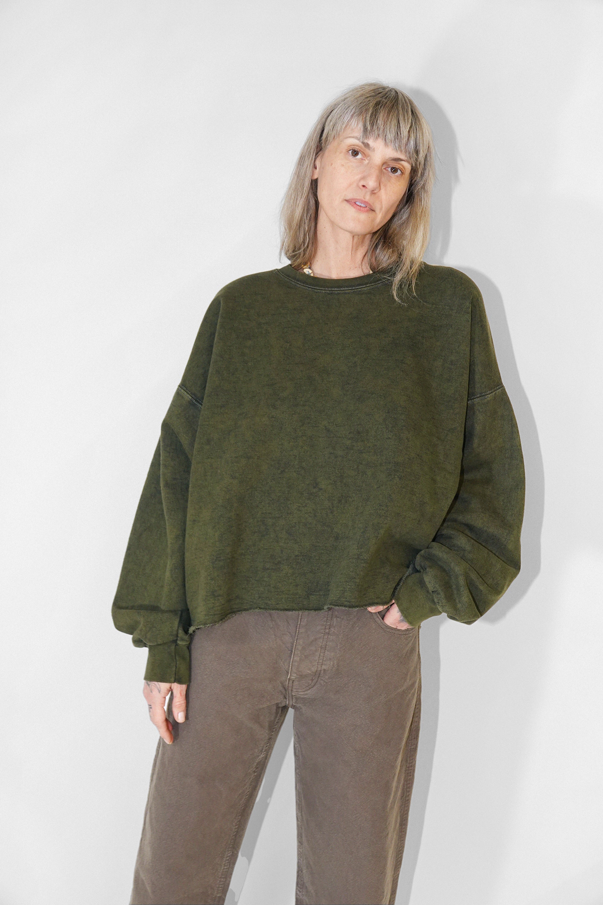 Fonder Sweatshirt in Acid Olive by Rachel Comey